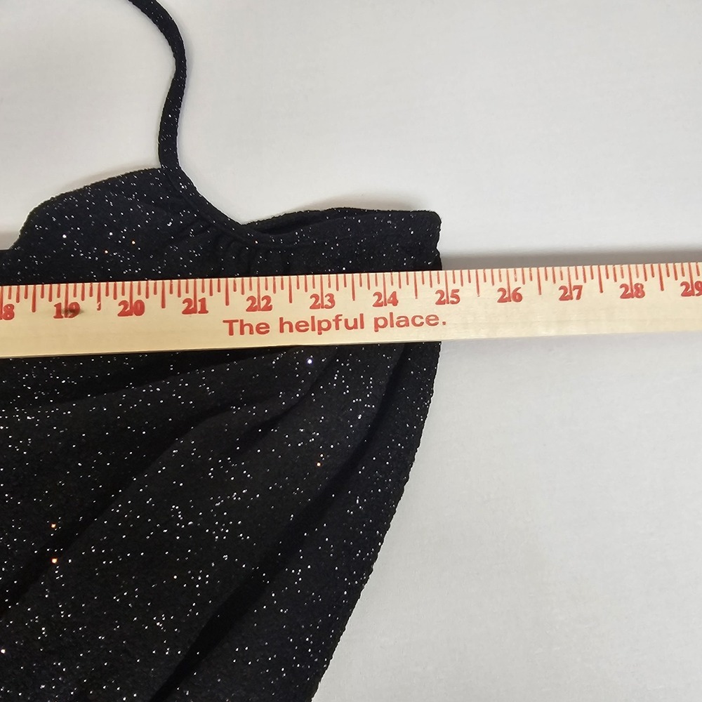 NWT Rue 21 Women's‎ 4X Bodysuit Black Sparkly Draped Front Snap Closure - Picture 6 of 7